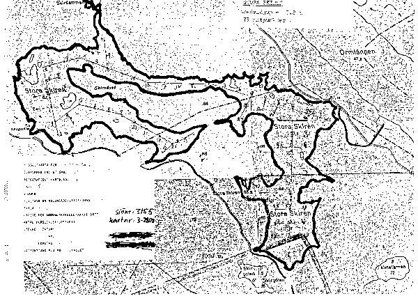 Djupkarta för Stora Skiren i Finspång — Stora Skiren — blad 3-2808 (SMHI Vattenwebb)