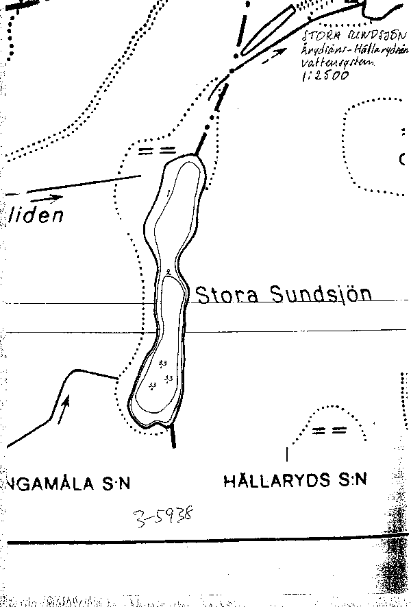 Djupkarta för Stora Sundsjön