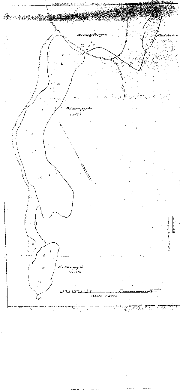 Djupkarta för Stora Svinsjön — Stora Svinsjön — blad 5-0121 (SMHI Vattenwebb)