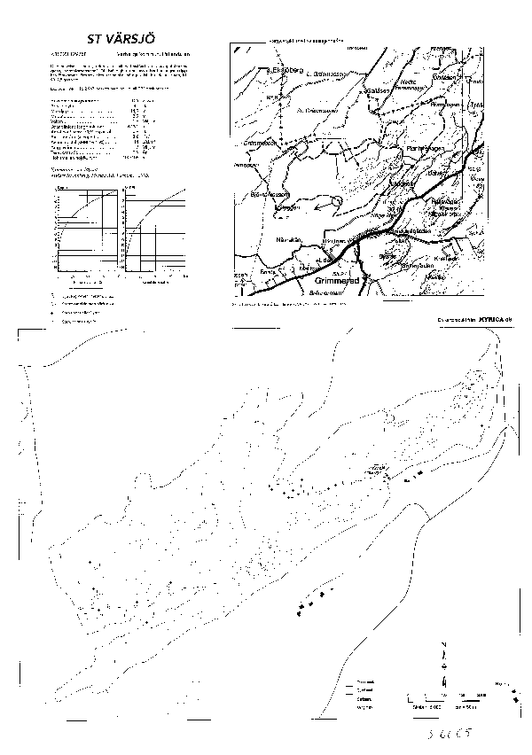 Djupkarta för Stora Värsjö — Stora Värsjö — blad 3-6605 (SMHI Vattenwebb)