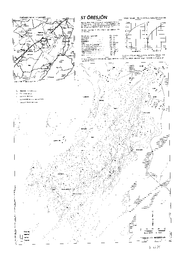 Djupkarta för Stora Öresjön i Mark — Stora Öresjön — blad 3-6674 (SMHI Vattenwebb)
