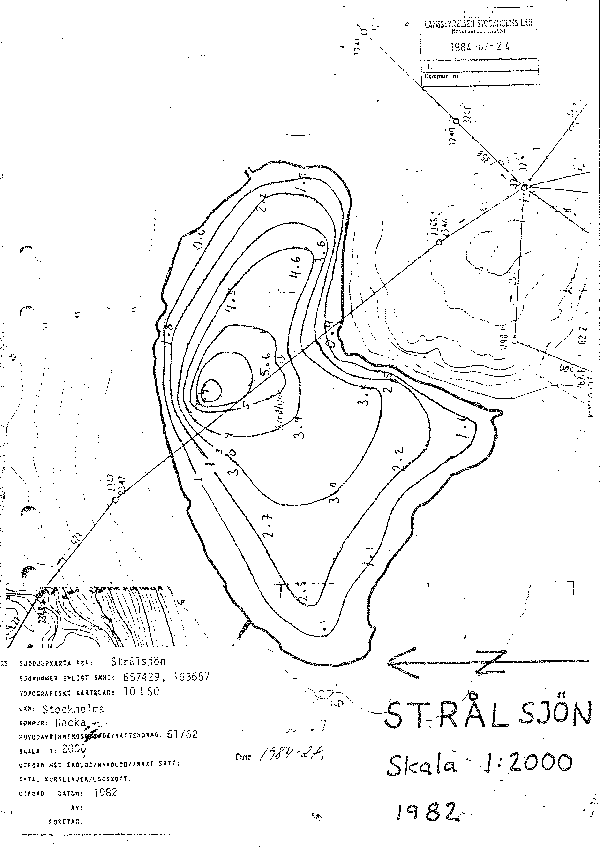 Djupkarta för Strålsjön