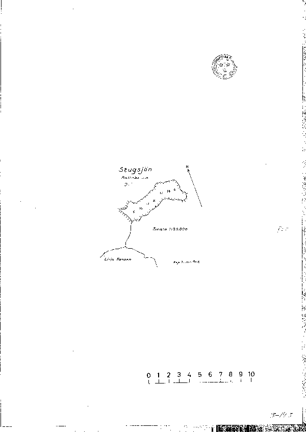 Djupkarta för Stugsjön i Bollnäs — Stugsjön — blad 3-0143 (SMHI Vattenwebb)