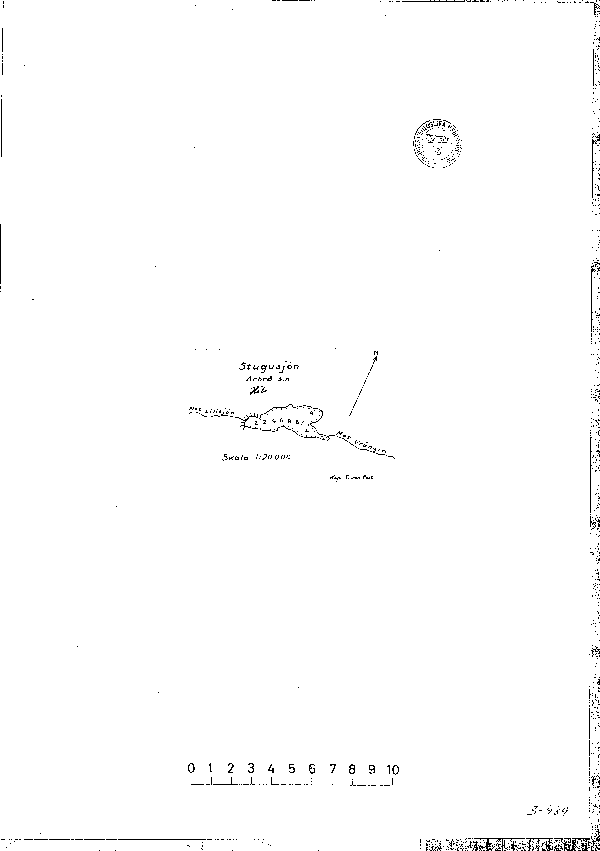Djupkarta för Stugsjön i Bollnäs — Stugusjön — blad 3-0489 (SMHI Vattenwebb)
