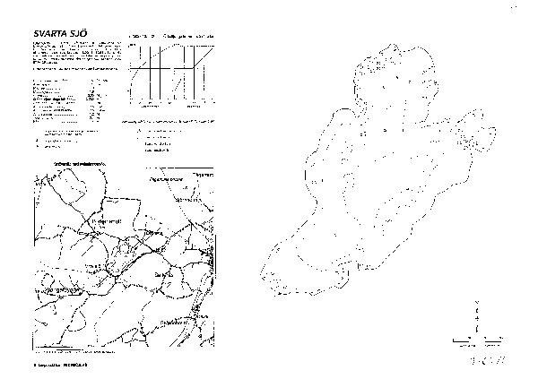 Djupkarta för Svarta Sjö — Svarta sjö — blad 3-6575 (SMHI Vattenwebb)