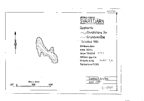 Djupkarta för Svarttjärnen