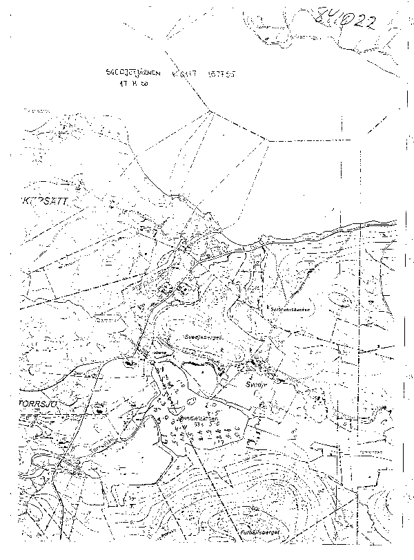 Djupkarta för Svedjetjärnen — Svedjetjärnen — blad 5-0404 (SMHI Vattenwebb)