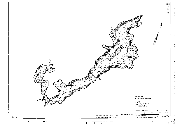 Djupkarta för Sävelången — Sävelången — blad 3-1040 (SMHI Vattenwebb)