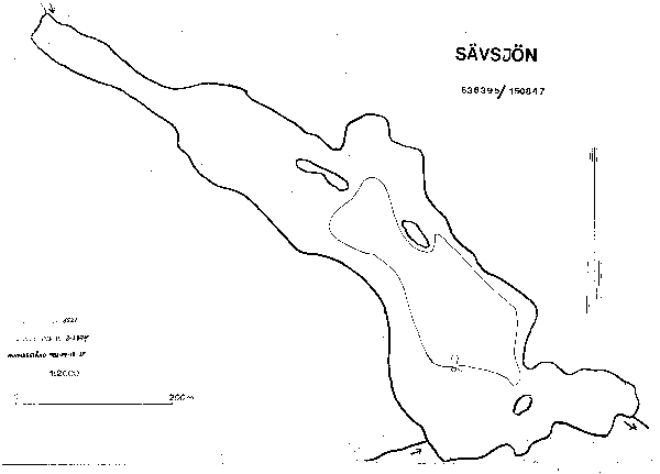 Djupkarta för Sävsjön