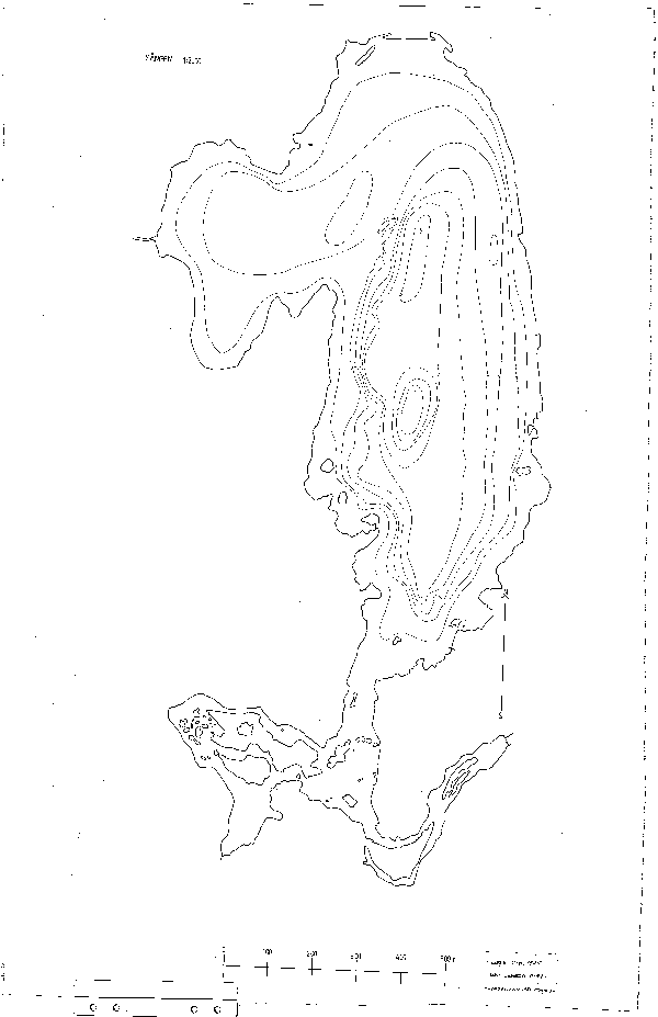 Djupkarta för Sången i Hagfors — Sången — blad 0-0097 (SMHI Vattenwebb)