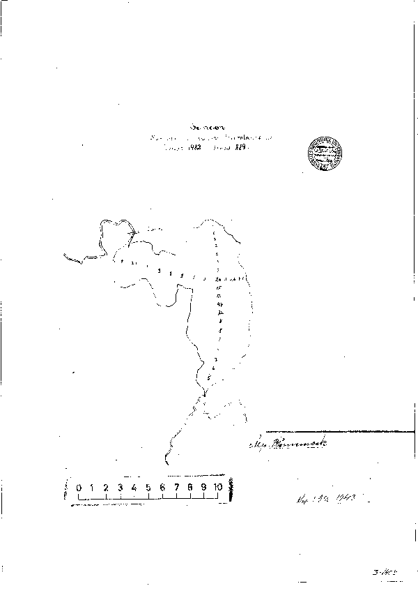 Djupkarta för Sången i Hagfors — Sången — blad 3-1408 (SMHI Vattenwebb)