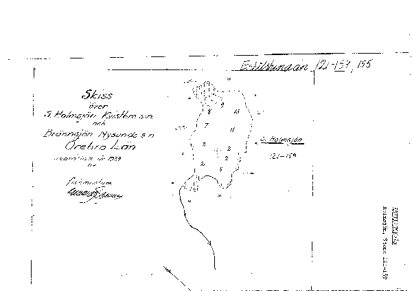 Djupkarta för Södra Holmsjön — Södra Holmsjön — blad 5-0117 (SMHI Vattenwebb)