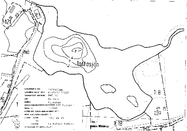 Djupkarta för Toftasjön
