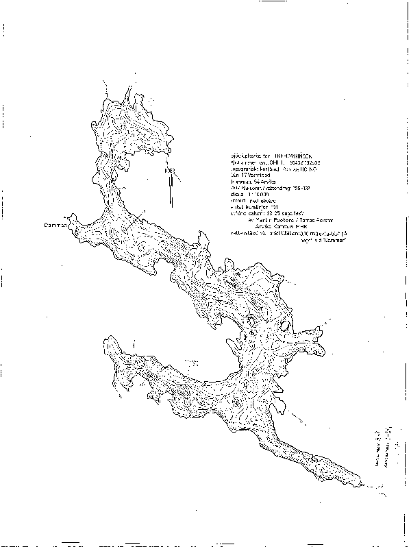 Djupkarta för Trehörningen — Trehörningen — blad 1-0261 (SMHI Vattenwebb)