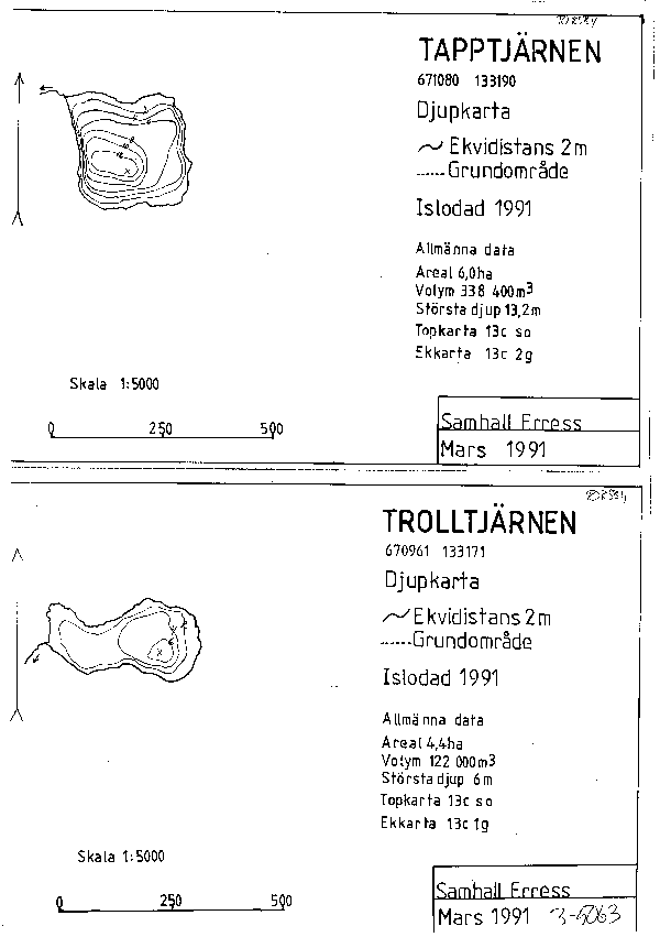 Djupkarta för Trolltjärnen