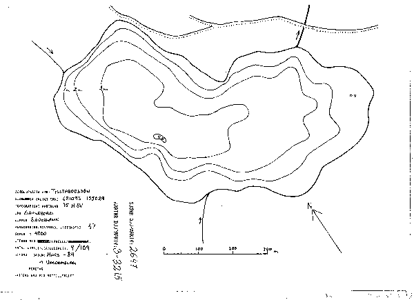 Djupkarta för Tygstabodsjön — Tygstabodsjön — blad 3-3215 (SMHI Vattenwebb)