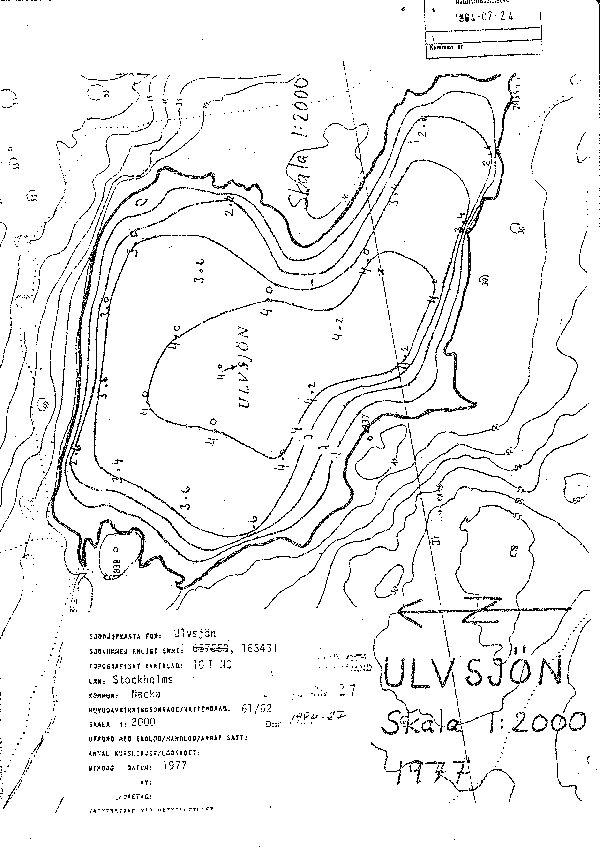 Djupkarta för Ulvsjön
