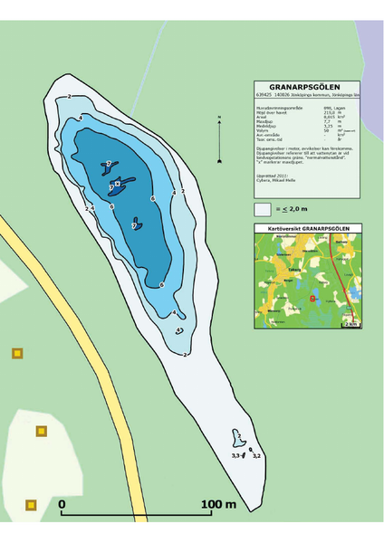 Djupkarta för Unnamed i Jönköping — SMHI Vattenwebb