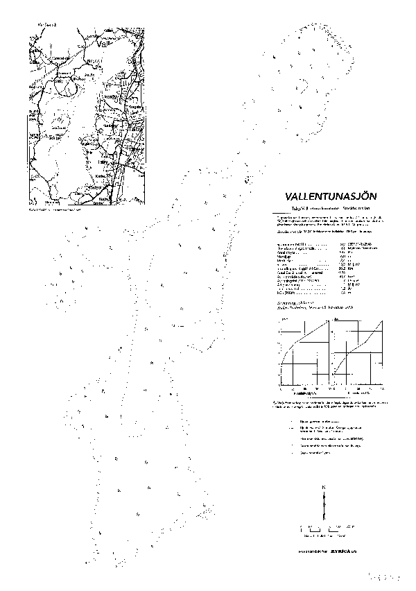 Djupkarta för Vallentunasjön — Vallentunasjön — blad 3-6699 (SMHI Vattenwebb)