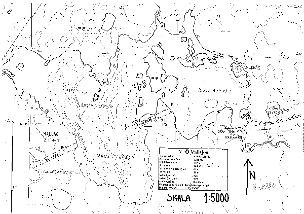Djupkarta för Vallsjön