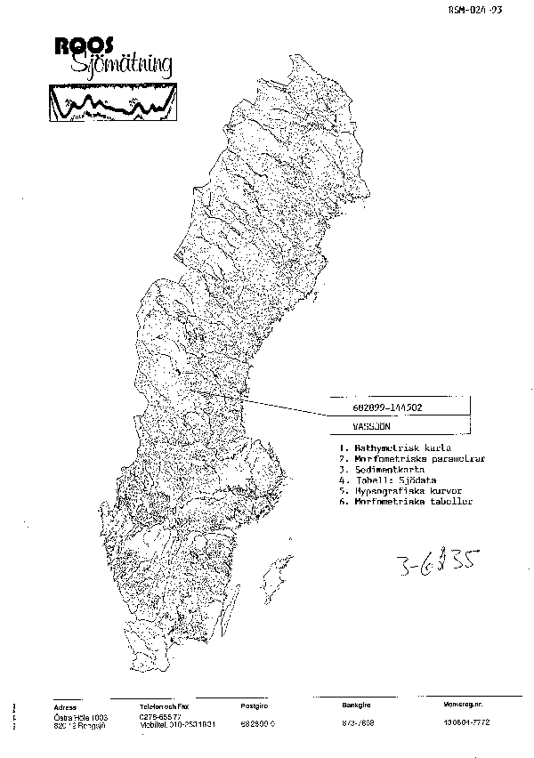Djupkarta för Vassjön