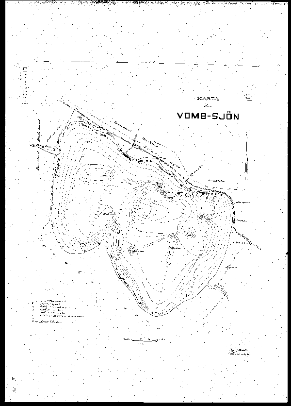 Djupkarta för Vombsjön — Vombsjön — blad 2-0176 (SMHI Vattenwebb)