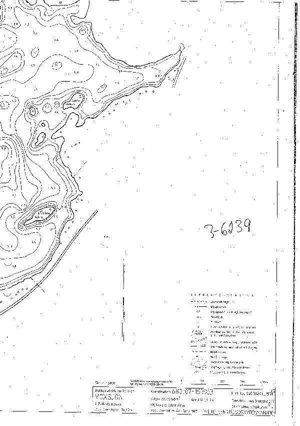 Djupkarta för Voxsjön — Voxsjön — blad 3-6239 (SMHI Vattenwebb)