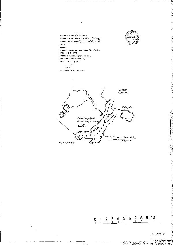 Djupkarta för Vällingen i Sandviken — Vällingen — blad 3-0235 (SMHI Vattenwebb)