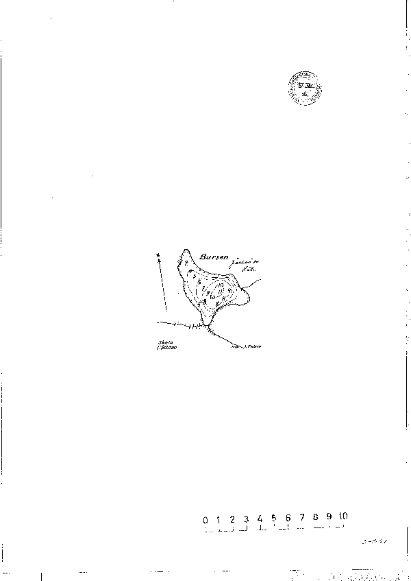 Djupkarta för Väster-Bursjön — Väster-Bursjön — blad 3-0507 (SMHI Vattenwebb)