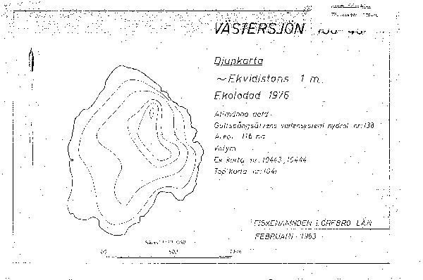 Djupkarta för Västersjön