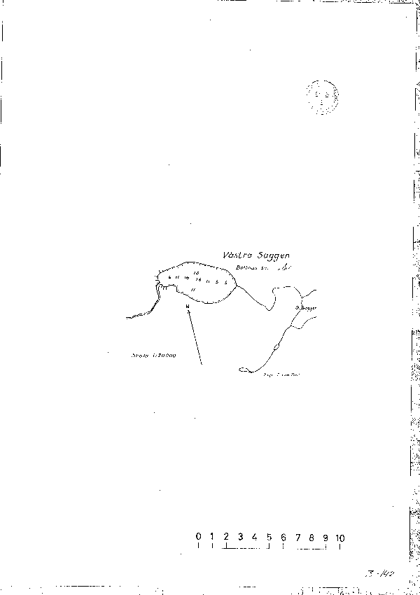 Djupkarta för Västra Saggen — Västra Saggen — blad 3-0142 (SMHI Vattenwebb)