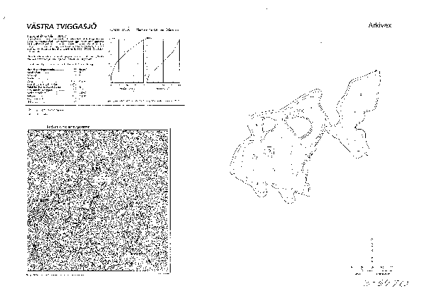 Djupkarta för Västra Sjö — Västra sjö — blad 3-6470 (SMHI Vattenwebb)