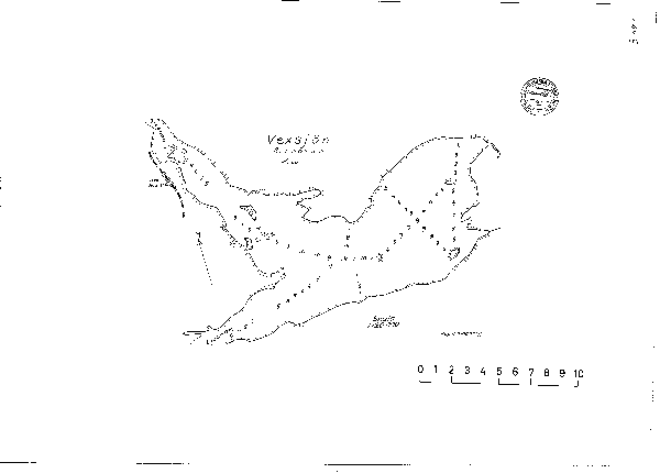 Djupkarta för Växsjön — Växsjön — blad 3-0597 (SMHI Vattenwebb)