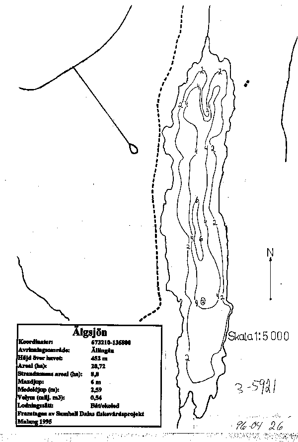 Djupkarta för Älgsjön