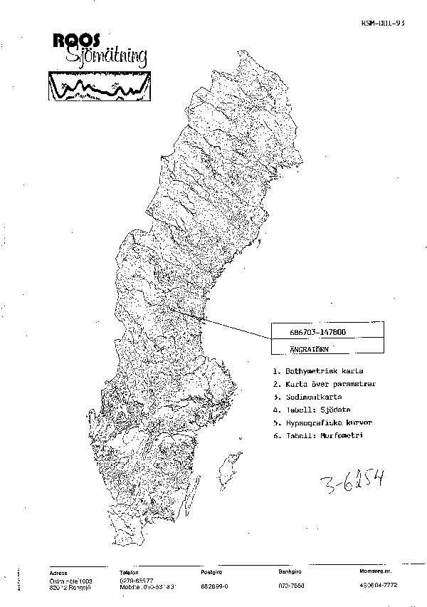 Djupkarta för Ängratörn — Ängratörn — blad 3-6254 (SMHI Vattenwebb)