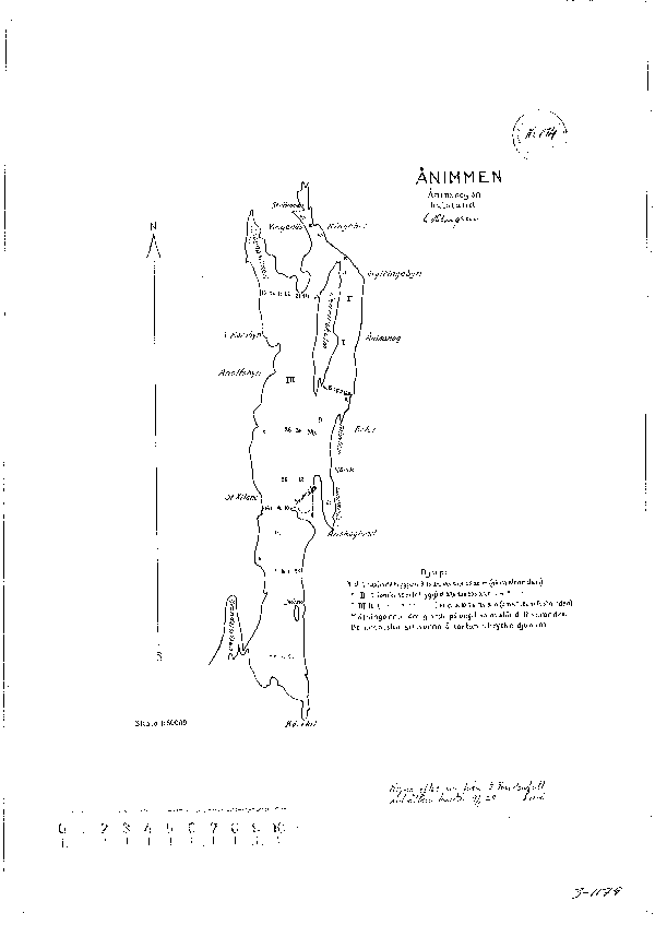 Djupkarta för Ånimmen — Ånimmen — blad 3-1179 (SMHI Vattenwebb)