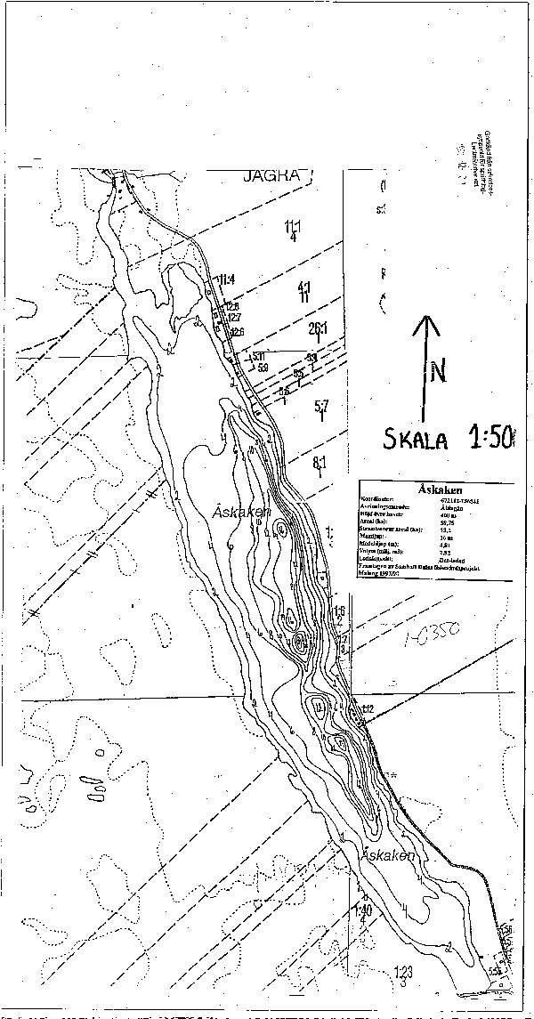 Djupkarta för Åskaken — Åskaken — blad 1-0350 (SMHI Vattenwebb)
