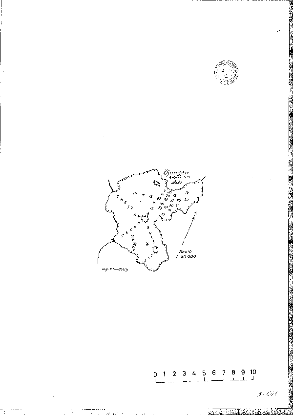 Djupkarta för Öjungen — Öjungen — blad 3-0601 (SMHI Vattenwebb)