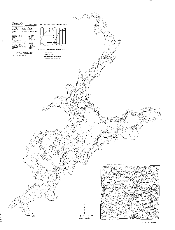 Djupkarta för Öresjö — Öresjö — blad 2-1129 (SMHI Vattenwebb)