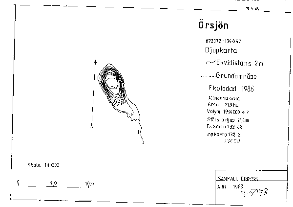 Djupkarta för Örsjön