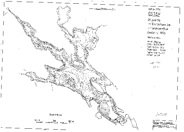 Djupkarta för Östen i Årjäng — Östen — blad 1-0331 (SMHI Vattenwebb)