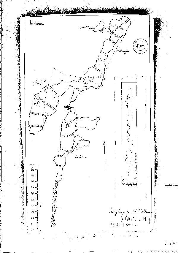 Djupkarta för Östra Öresjön — Östra Öresjön — blad 3-0885 (SMHI Vattenwebb)