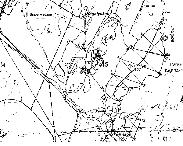 Djupkarta för Övre Sjön i Falkenberg — Övre sjön — blad 3-5211 (SMHI Vattenwebb)