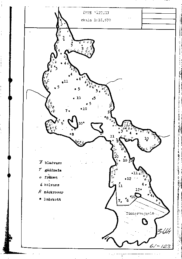Djupkarta för Övre Vättern — Övre Vättern — blad 3-0664 (SMHI Vattenwebb)
