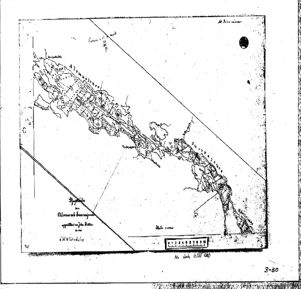 Depth map for Akkajaure — Akkajaure — blad 3-0030