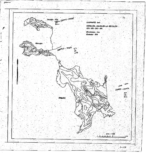 Depth map for Bälgsjön