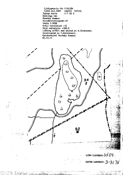 Djupkarta för Fersjön
