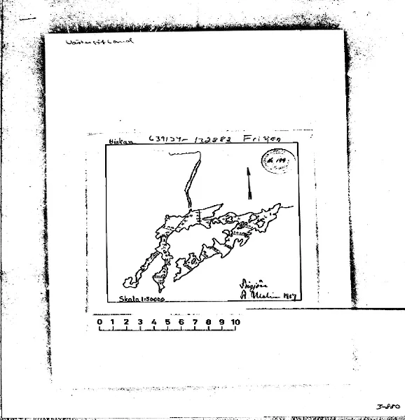 Djupkarta för Frisjön — Frisjön — blad 3-0880