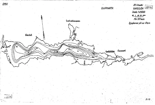 Depth map for Gardiken — Gardiken — blad 2-0018