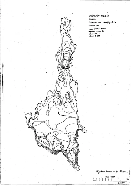 Depth map for Gränsjön